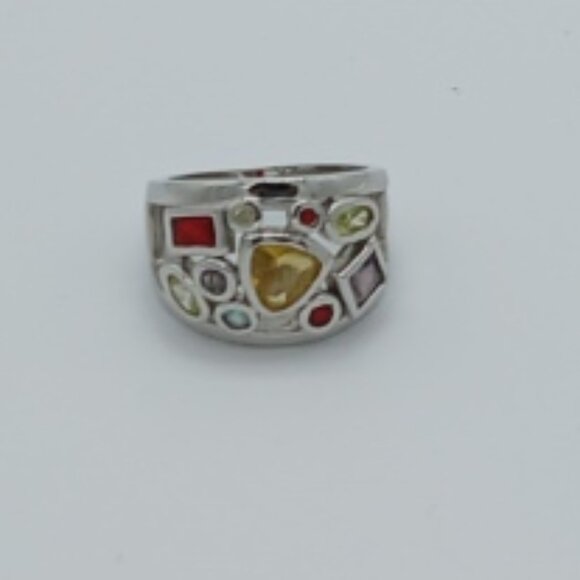 Lia Sophia Jewelry - Like New Lia Sophia Panarama Silver Mosaic Ring (Size 10)